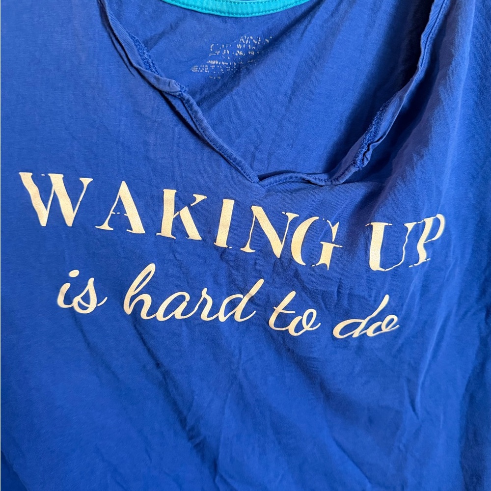 Catherines Royal Blue Short Sleeve Graphic Tee - Picture 3 of 5